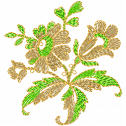 Flowers And Tree Embroidery Design 12